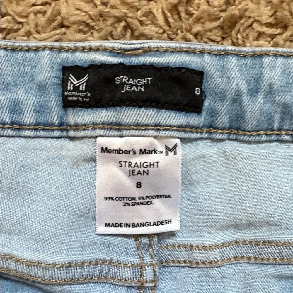 Members Mark Straight Jeans Size 8 - Picture 2 of 4